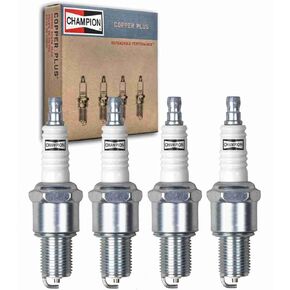 Sixity Auto 4 pc Champion Copper Plus Spark Plugs compatible with Lada Niva 1.6L L4 1984-1993