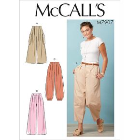 McCall Pattern Women's Loose Fit Capri Pants, Sizes 6-14 Sewing Pattern