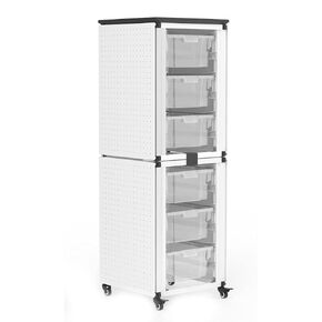 LUXOR MBS-STR-12-6L Modular Classroom Storage Cabinet - 2 Stacked modules with 6 Large Bins