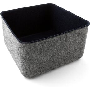 Three by Three Seattle Get Organized with Colorful Two-Tone 'felt-like-it!' Bin 7x7x4: Perfect for Office, Craft Room, Classroom, Living Room, Bedroom Storage, and More (Blue) 3 Pack