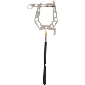 Mooring Rope Dock Hook Boat U Type Mooring Rope Threader Stainless Steel Dock Hook Cable Wire Guider Ship Parking Tool(With Telescopic Rod)