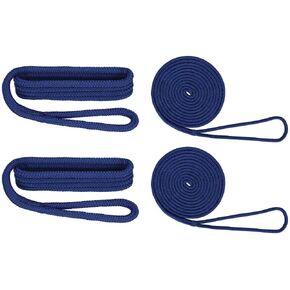 Extreme Max 3006.2693 BoatTector Premium Double Braid Nylon Dockside Rope Value Pack - 1/2", Black