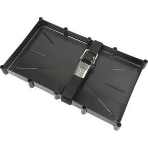 Seachoice Battery Tray with Stainless Steel Buck, Group 27, Black