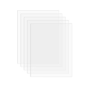 SimbaLux Acrylic Sheet Clear Plexiglass 5" x 7" 0.04" Thick (1mm) Pack of 5 Transparent Plastic Plexi Glass Board with Protective Paper for Photo Frame Replacement, DIY Display Projects, Craft