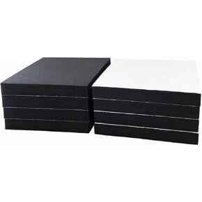 Adhesive Foam Padding, 4 Pieces Neoprene Foam Anti Vibration Pads High Density Closed Cell Foam Sheet, Insulation Soundproofing Black (4" x 4" x 3/4", 4 Pcs) in Kuwait