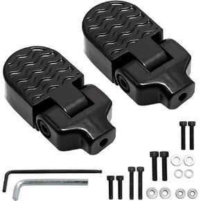 2 pcs Mini Bike Rear Pedals, 3.1x1.6 in / 8x4cm Aluminium Alloy Folding Bike Pegs, Non-Slip Bicycle Footrests, Foot Plates Pedals for Folding Mountain Bike, Foldable Bicycle