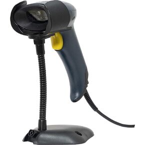 TEEMI QR Barcode Scanner with Handsfree AutoSensing Stand Handheld Automatic USB Wired 1D 2D Bar Codes Reader Global Shutter Scan Rectangle Datamatrix OCR IMB Driver's License Codes