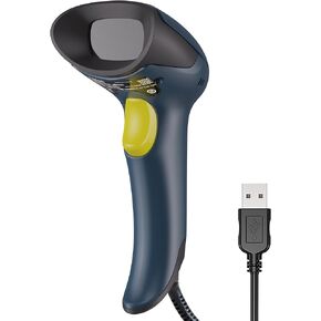 ماسح الباركود TEEMI QR مع حامل الاستشعار التلقائي بدون استخدام اليدين، قارئ رموز شريطية USB سلكي 1D 2D، مسح ضوئي عالمي مستطيل، رموز OCR ورموز IMB