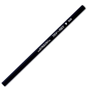 J.R. Moon Pencil JRMB23 Try Rex Pencil, Intermediate without Eraser, 1.73" Height, 2.99" Wide, 7.4" Length (12 Count)