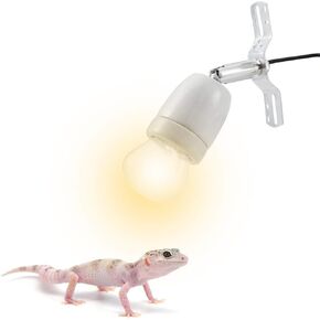 eecoo 300W Reptile Lamp Socket, 360° Rating Heat Light Holder Kit, Habitat Basking Lamp Base Stand with Switch, E27 Socket for Lizard Turtle Snake Aquarium (no Bulb Included)