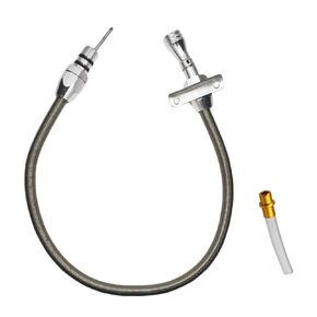 Transmission Dipstick Stainless Braided Hose TH350 TH-400 700R4 Tranny SBC BBC Trans Compatible with Chevy GM