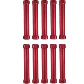 M3 x 45mm Hex Aluminum Standoff Spacer Column, Hexagonal Connecting Column, for Drone Quadcopter, RC Aircraft, DIY Models Red, Pack of 10