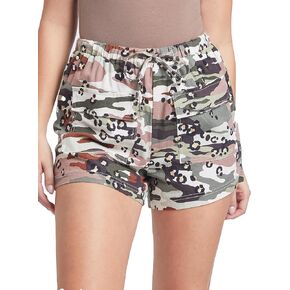 YMI Women's Drawstring Linen Shorts with Flap Patch Pockets