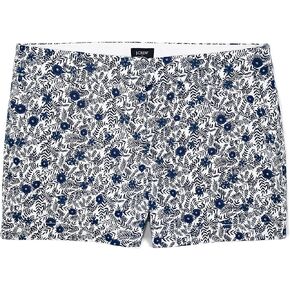 J.Crew Mercantile Women's 3.5" Classic Chino Short 10, Ivory Antique Navy