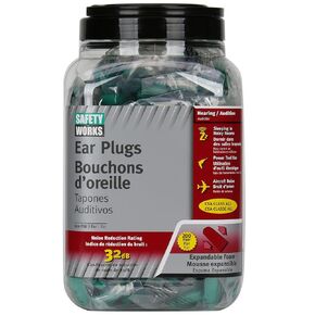 Safety Works Ear Plugs Foam Dispenser, Green, One size fits most (SW10151070)
