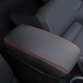 Bwen Car Central Console Cover,Waterproof Car Armrest Covers Protector Fit for Toyota Corolla 2014 2015 2016 2017 2018 Black with Black Stitches