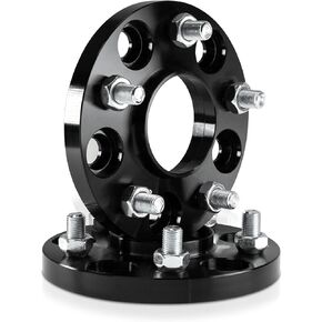15mm 5x100 to 5x114.3 Black Wheel Adapters Hubcentric Compatible For Subaru BRZ Impreza Outback, Legacy, 86 GR86, FR-S Enable 5x100 Hub to Mount 5x114.3 (5x4.5") Wheel (4pc 56.1mm M12x1.25) Spacers