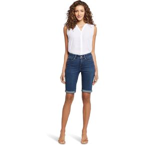 NYDJ Women's Briella Shorts Roll Cuff, Gold Coast