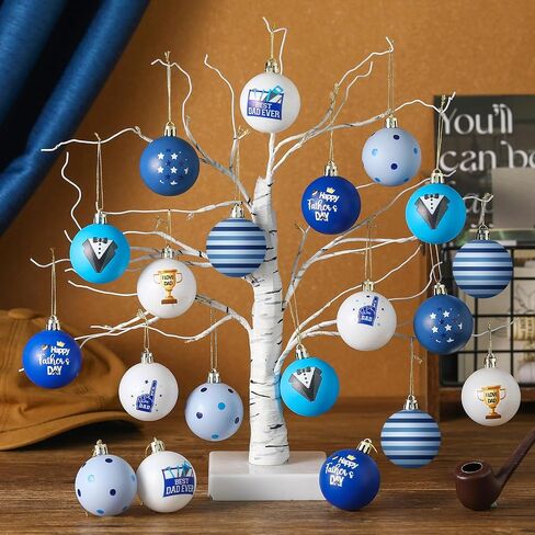 Civaner 40 Pcs 1.97'' Happy Father's Day Balls Ornaments for Tree Best Dad Ever Hanging Balls Ornaments Dad Birthday Gifts Hanging Decorations Father's Day Party Decor Supplies (Mother) in Saudi Arabia