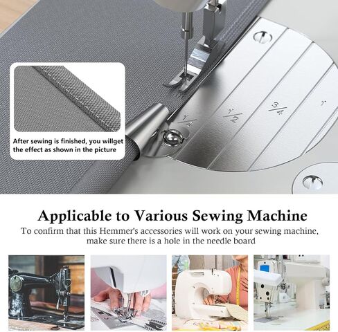 Universal Sewing Rolled Hemmer Foot Set 8Pcs [3-10mm], Rolled Hem Presser Foot, Suitable for Brother Sewing Machine, Industrial Sewing Machine Etc, Curved Scroll Rolled Hem Foot, 3/4/5/6/7/8/9/10mm in Saudi Arabia