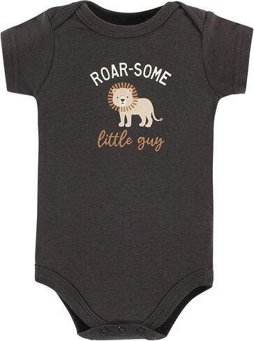 Hudson Baby Unisex Baby Unisex Baby Cotton Bodysuit and Pant Set, Brave Lion, 12-18 Months in Saudi Arabia