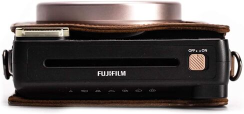 حافظة واقية لكاميرا Fujifilm instax Square SQ6 الفورية، ذهبي أحمر الخدود - حافظة جلدية نباتية ممتازة مع حزام قابل للفصل، حاجب عتيق in Kuwait