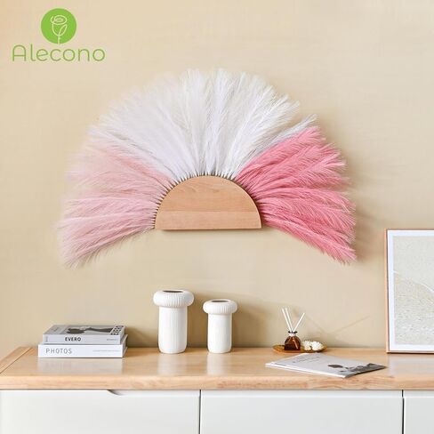 Alecono 𝟯𝟬𝙋𝙘𝙨 Pampas Grass 17in, Pink Pampas Grass Decor for Home Decoration, Faux Pampas Grass Wall Decor for Wedding Centerpieces Party Decorations(Blush, Cream, Pink) in Saudi Arabia