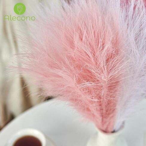 Alecono 𝟯𝟬𝙋𝙘𝙨 Pampas Grass 17in, Pink Pampas Grass Decor for Home Decoration, Faux Pampas Grass Wall Decor for Wedding Centerpieces Party Decorations(Blush, Cream, Pink) in Saudi Arabia
