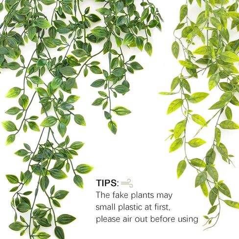 ZIFTY 3pcs Fake Hanging Plants Artifical Fake Potted Greenery Faux Eucalyptus Vine Mandala Vine for Wall Home Room Office Indoor Outdoor Decor in Saudi Arabia