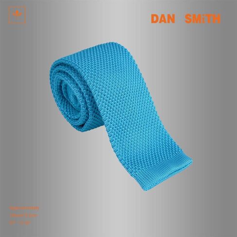 ربطة عنق دان سميث الصلبة الكلاسيكية المحبوكة من البوليستر بلمسة نهائية ضيقة ومتماسكة in Kuwait