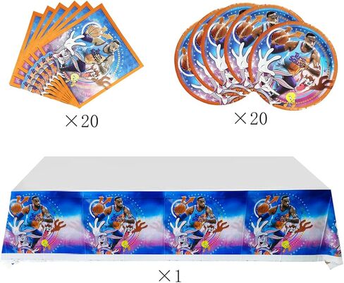 مستلزمات الحفلات لمربى الفضاء، 20 طبق، 20 منديل و1 مفرش طاولة، ديكور حفلات الفضاء in Kuwait