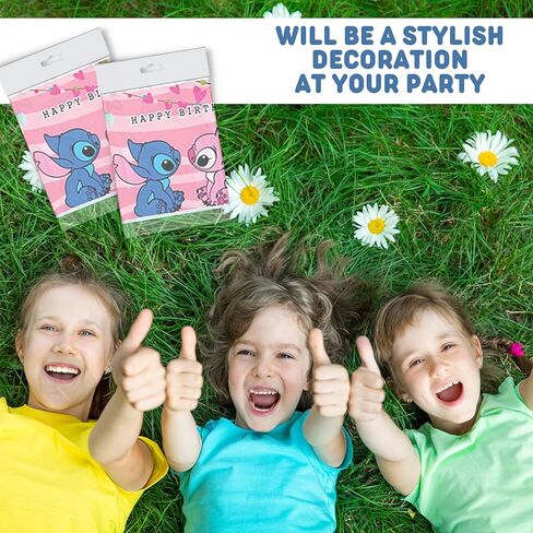 BELMAKS 4 PCS Party Tablecloth Birthday Girl Pink Tablecloth 70" x 42" Baby Shower Decorations for Girl Pink Birthday Decorations Table Cloth for Party in Kuwait