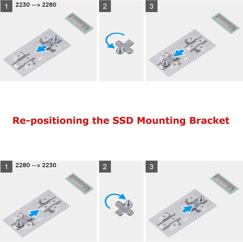 M.2 SSD محرك الأقراص الصلبة تصاعد دعم قوس 2230/2280 حامل معدني لمحرك الأقراص الصلبة لأجهزة الكمبيوتر المحمول Dell G7 7500 7700 للألعاب in Saudi Arabia