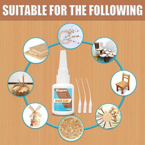 غراء الخشب، لاصق خشب 30 جرام، مضاد للاصفرار، لاصق قوي فوري لربط الخشب، البلوط، الجوز، الماهوجني، الأثاث الخشبي، المنتجات الخشبية، الحرف الخشبية، حافة الخشب in Kuwait