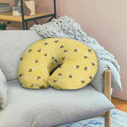Bee,Yellow Nursing Pillow Cover for Baby Boys Girls,Soft Breastfeeding Pillow Cover Washable Infant Feeding Cushion Cover Easy to Clean in Saudi Arabia