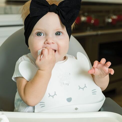 Tiny Twinkle Roll-Up Silicone Bib - Soft, Durable, Easy Clean Waterproof Silicone Bibs With Food Catcher in Kuwait