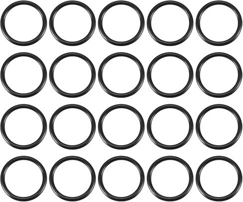 uxcell Nitrile Rubber O-Rings, 20mm OD 16mm ID 2mm Width, Metric Sealing Gasket, Pack of 20 in Saudi Arabia