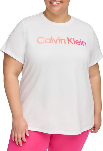 تي شيرت نسائي بأكمام قصيرة بشعار Plus Ombre Puff من Calvin Klein Performance in Saudi Arabia