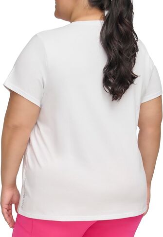 تي شيرت نسائي بأكمام قصيرة بشعار Plus Ombre Puff من Calvin Klein Performance in Saudi Arabia