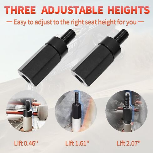 4 قطع من Can-Am Maverick X3 Seat Riser أسود 1.5 بوصة مجموعة أدوات رفع المقعد تباع في 4 قطع تناسب 2017-2023 Can Am Maverick X3 فواصل المقعد (أسود) رفع مقعد UTV in Kuwait