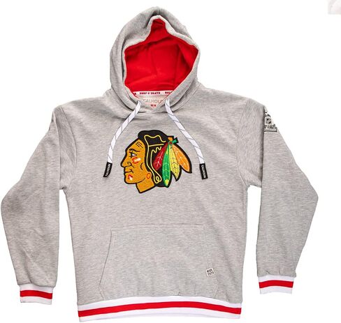 Calhoun NHL Surf & Skate Mens Muskoka Team Striped Premium Pullover Hoodie in Saudi Arabia