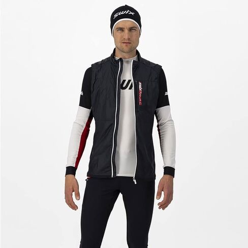 SWIX Men's Triac Alpha 11321-10000 Insulating Skiing Training Slim-Fit Vest in Saudi Arabia