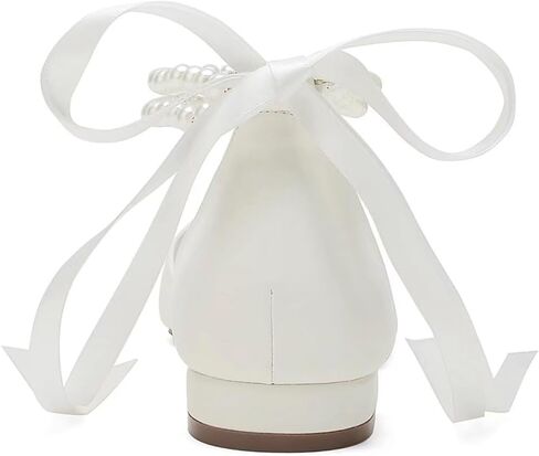 أحذية زفاف لؤلؤية للعروس مسطحة بمقدمة مدببة وأحذية مسطحة مريحة للزفاف in Kuwait