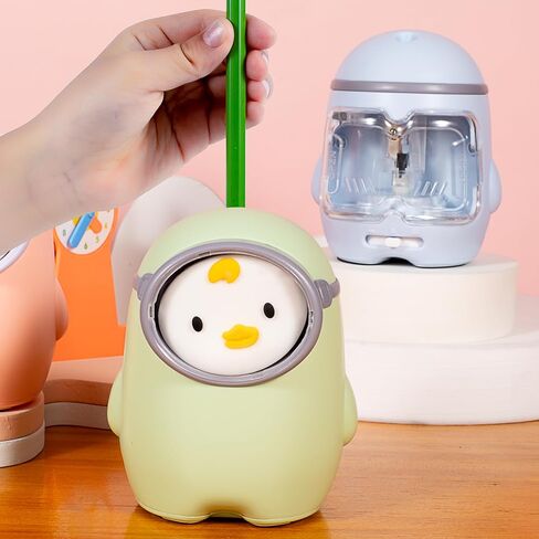 مبراة أقلام رصاص كهربائية لطيفة، مبراة أقلام محمولة تعمل بالبطارية/USB مزدوجة الطاقة، تصميم لطيف للأطفال والطلاب والفصول الدراسية والمكتب المدرسي وأقلام رصاص 6-8 مم (وردي) in Kuwait