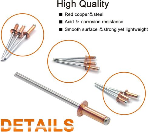 25 قطعة من مسامير نحاسية حمراء 3 × 7 مم من ISPINNER، قطر 3 مم × 7 مم مسامير رأس قبة (3 × 7 مم) in Kuwait