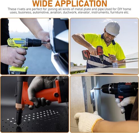 مجموعة متنوعة من مسامير البوب، 320 قطعة من المسامير العمياء المصنوعة من الألومنيوم للمعادن، مجموعة مسامير من الألومنيوم، 8 مقاسات، 1/8 * 1/4 بوصة، 1/8 * 5/16 بوصة، 1/8 * 3/8 بوصة، 1/8 * 1/2"، 3/16*1/4"، 3/16*5/16"، 3/16*1/2"، 3/16*5/8" in Kuwait