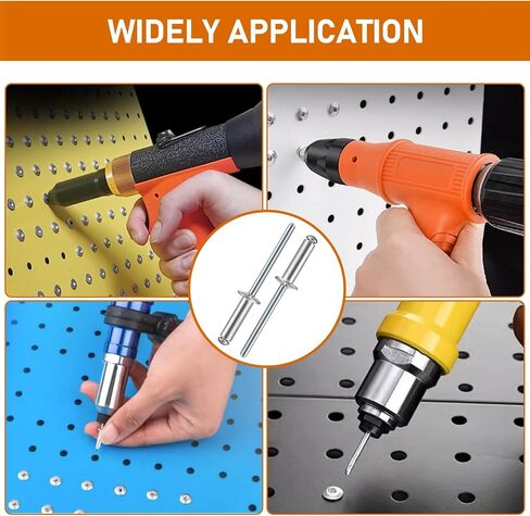مجموعة متنوعة من مسامير البوب، 320 قطعة من المسامير العمياء المصنوعة من الألومنيوم للمعادن، مجموعة مسامير من الألومنيوم، 8 مقاسات، 1/8 * 1/4 بوصة، 1/8 * 5/16 بوصة، 1/8 * 3/8 بوصة، 1/8 * 1/2"، 3/16*1/4"، 3/16*5/16"، 3/16*1/2"، 3/16*5/8" in Kuwait