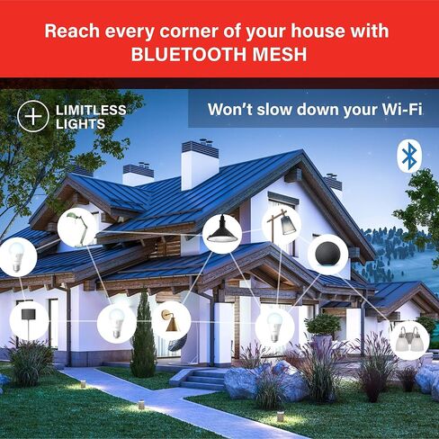 Sengled Alexa Light Bulbs, 75W Equivalent, S1 Auto Pairing with Alexa Devices, Smart Light Bulb that Work with Alexa, Bluetooth Mesh Smart Home Lighting, ‎Multicolor Dimmable, No Hub Required,4-Pack in Saudi Arabia