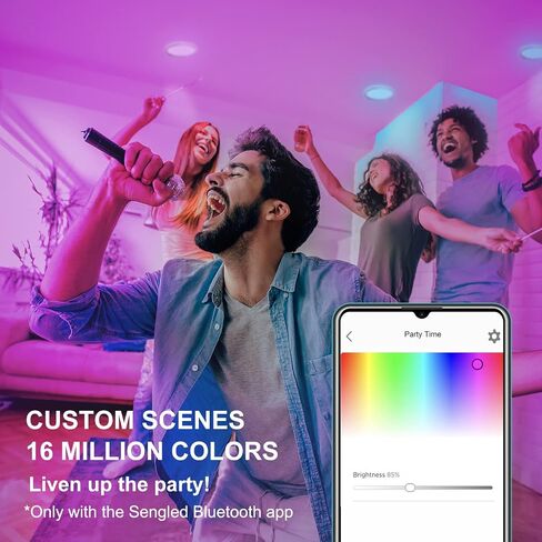 Sengled Alexa Light Bulbs, 75W Equivalent, S1 Auto Pairing with Alexa Devices, Smart Light Bulb that Work with Alexa, Bluetooth Mesh Smart Home Lighting, ‎Multicolor Dimmable, No Hub Required,4-Pack in Saudi Arabia