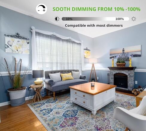 Dimmable LED Light Bulbs 100 Watt Equivalent,A19 14W E26 Medium Base,1500 Lumens Daylight 5000K(6-Pack) in Kuwait